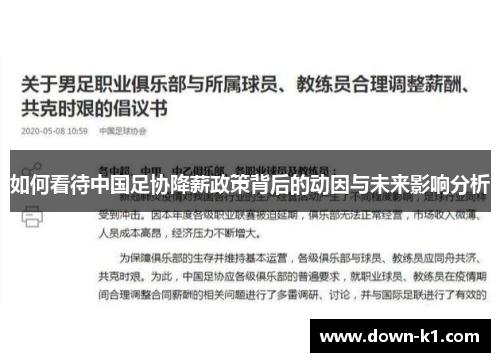 如何看待中国足协降薪政策背后的动因与未来影响分析